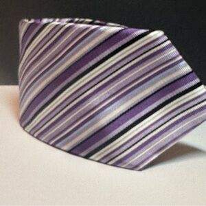 Michael Kors Silk Tie purple color pallet Size OS  New With Tag Preppy Manly
